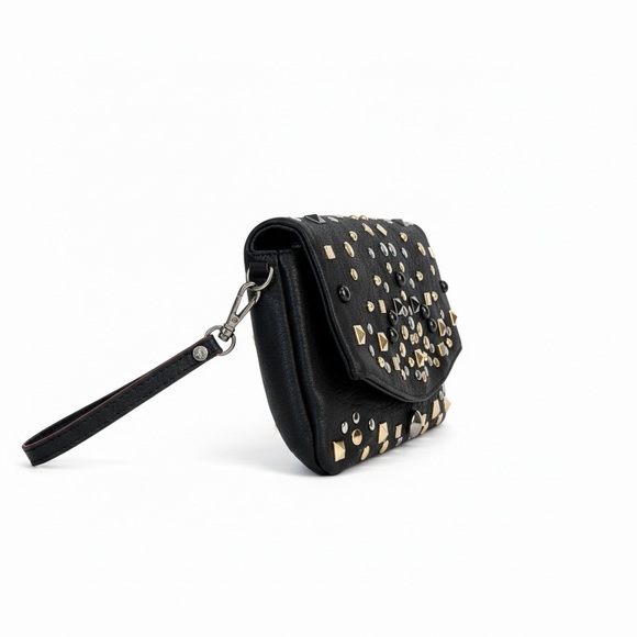 MZ Wallace Studded Leather Clutch/Wristlet - Picture 2 of 4